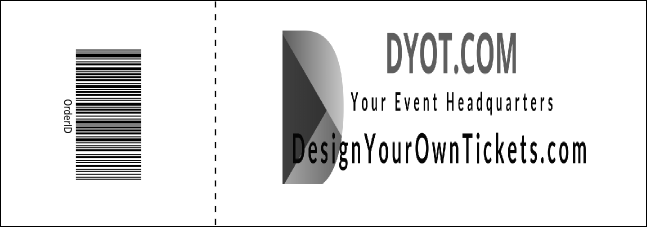 Budget Black And White Raffle Ticket 0007 Product Back
