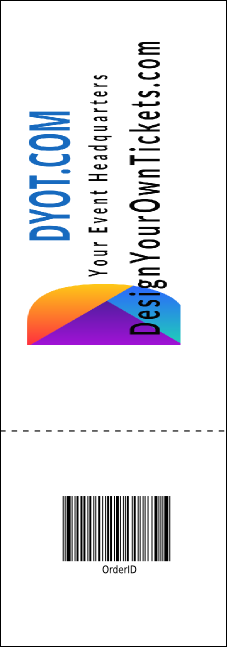 All Purpose Modern Raffle Ticket Product Back