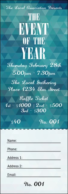 All Purpose Blue Raffle Ticket Product Front