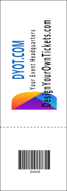 Orange Geometric Raffle Ticket Product Back