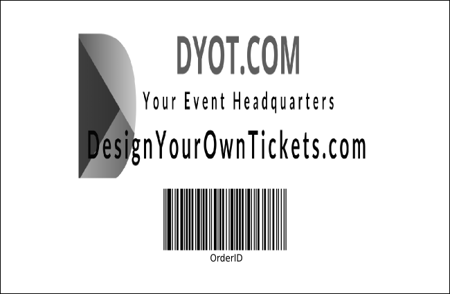 Hollywood Drink Ticket (Black and white) Product Back
