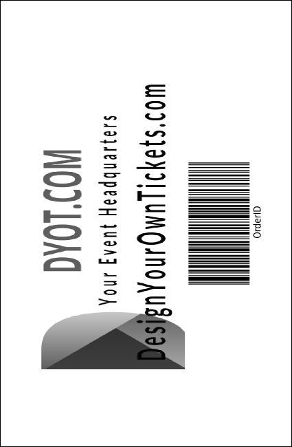 Toronto Drink Ticket (Black & white) Product Back