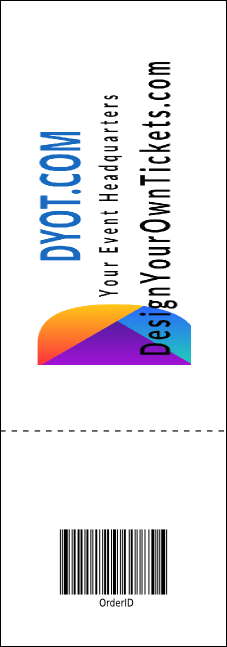 Alternative Music Reserved Event Ticket Product Back