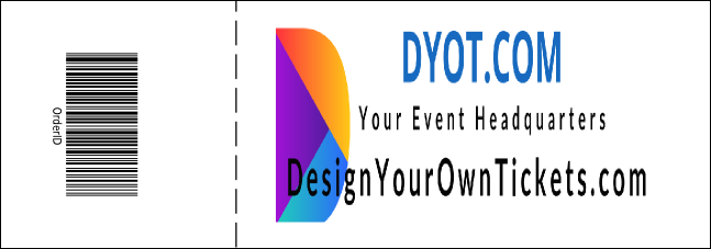 Blue Image Reserved Event Ticket Product Back
