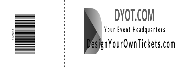 All Purpose Geometric Black and White Event Ticket Product Back