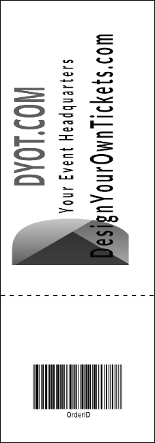 All Purpose Skyline Black and White Event Ticket Product Back