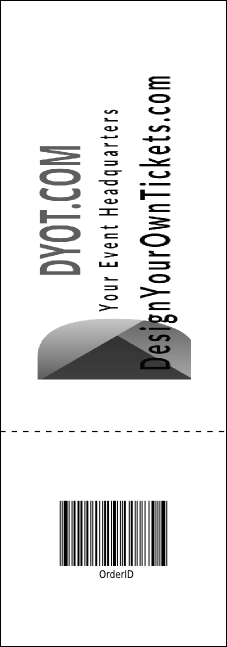 All Purpose Skyline Black and White Raffle Ticket Product Back