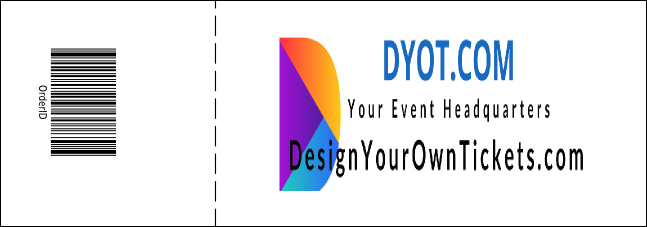 Silver Glitter Event Ticket Product Back
