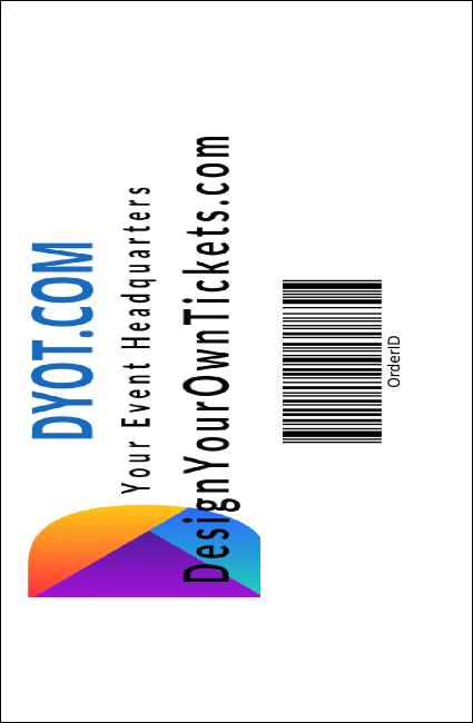 Silver Glitter Drink Ticket Product Back
