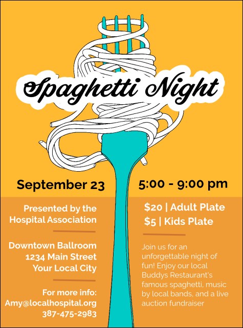 Retro Spaghetti Flyer Product Front