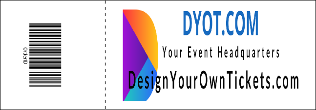 Yellow and Black Reserved  Event Ticket Product Back