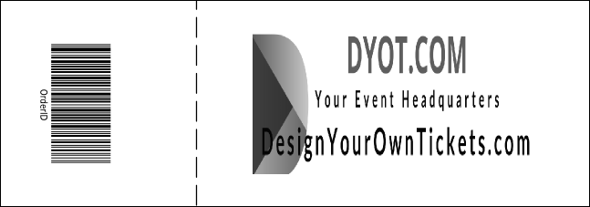 Black and White Logo Event Ticket 0007 Product Back
