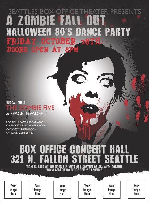 Zombie Woman Logo Flyer Product Front