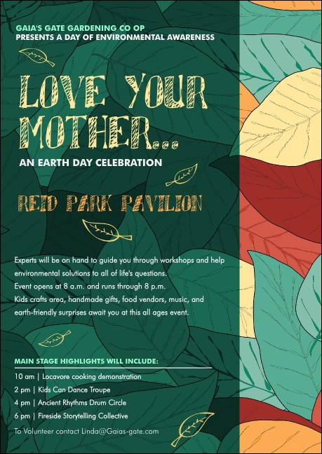 Earth Day Organic Postcard Mailer Product Front