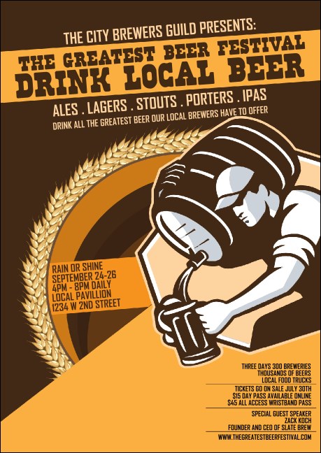 Beer Festival Artisan Postcard Mailer Product Front