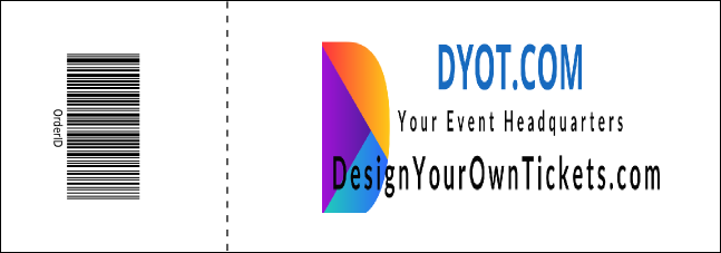 Blue Stripes Event Ticket Product Back