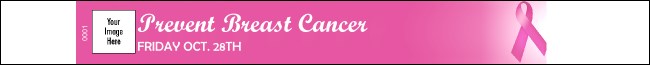 Pink Ribbon Premium Synthetic Wristband
