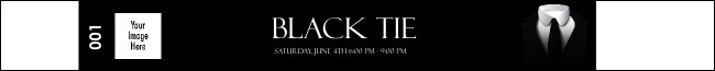 Black Tie Premium Synthetic Wristband Product Front