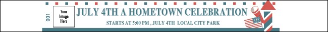 Fourth of July Hometown Premium Synthetic Wristband