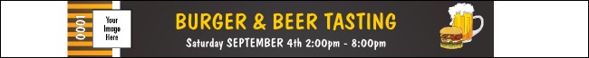 Burgers and Beer Premium Synthetic Wristband