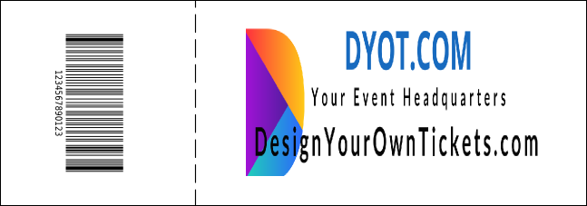 Abstract QR Event Ticket Product Back
