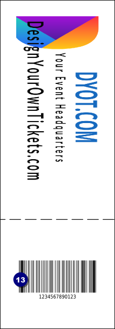 Big Logo Magenta QR Event Ticket Product Back