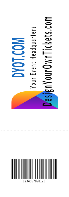 Retro Color QR Event Ticket Product Back