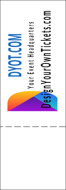 Rock Concert Blue QR Event Ticket Product Back
