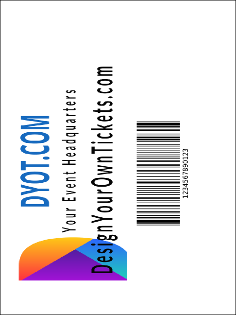 Retro Colors Economy Event Badge Product Back
