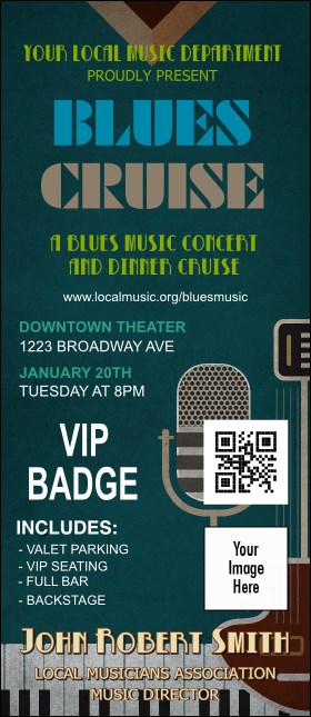 Blues VIP Event Badge Large Product Front