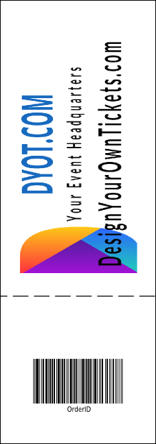 Sports Ticket 002 Blue & Orange Product Back