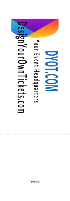 Roller Derby Jammer Event Ticket Product Back