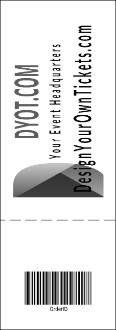 Jazz Concert Event Ticket (Black and White) Product Back