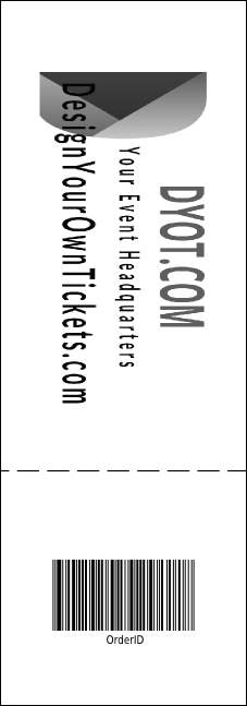 School Notebook Black and White Event Ticket Product Back