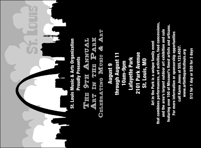 St. Louis Invitation (Black & white)