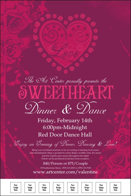 Valentine Heart Logo Poster Product Front