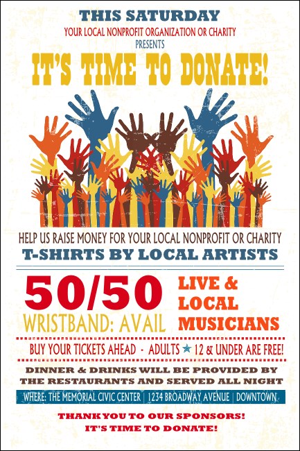 Fundraising Hands Poster Product Front