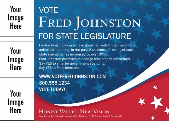 Patriotic Vote Postcard Product Front