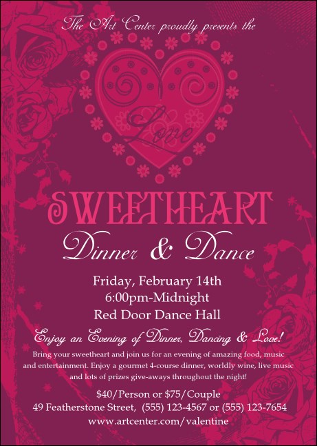 Valentine Heart Postcard Product Front