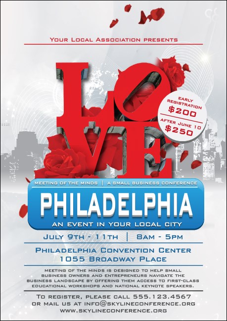 Philadelphia Rose Postcard Product Front