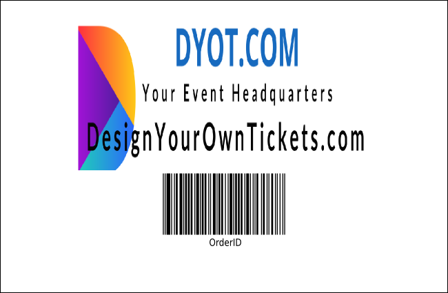 California Drink Ticket (Orange and Blue) Product Back