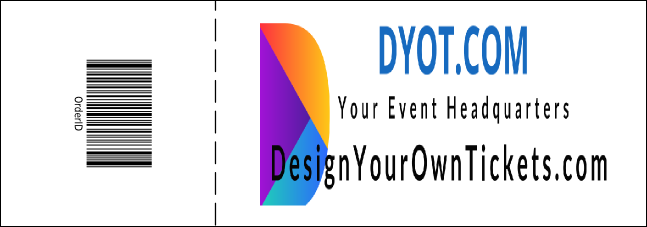 Dots Purple Landscape Raffle Ticket Product Back