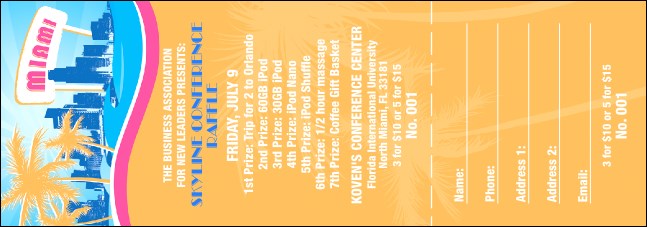Miami Raffle Ticket