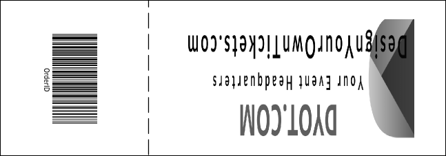 All Purpose Raffle Ticket 003 Product Back