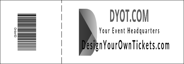 B&W Logo Raffle Ticket 001 Product Back