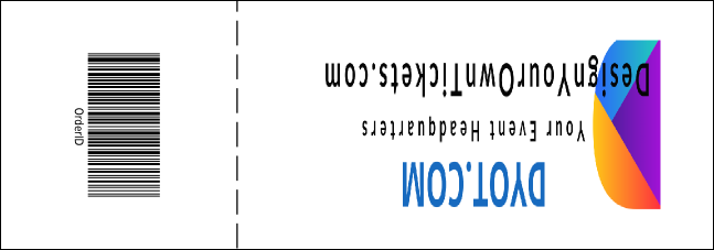 Camouflage Raffle Ticket Product Back