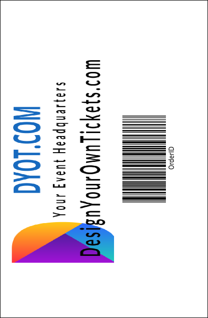 Cap and Gown Drink Ticket Logo Product Back