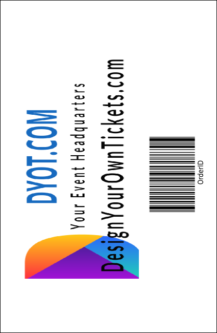 Golf Photo Drink Ticket Product Back