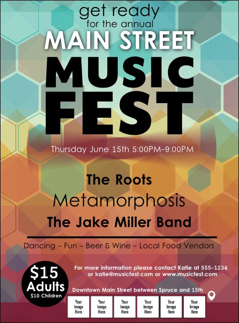 Music Festival Logo Flyer Product Front