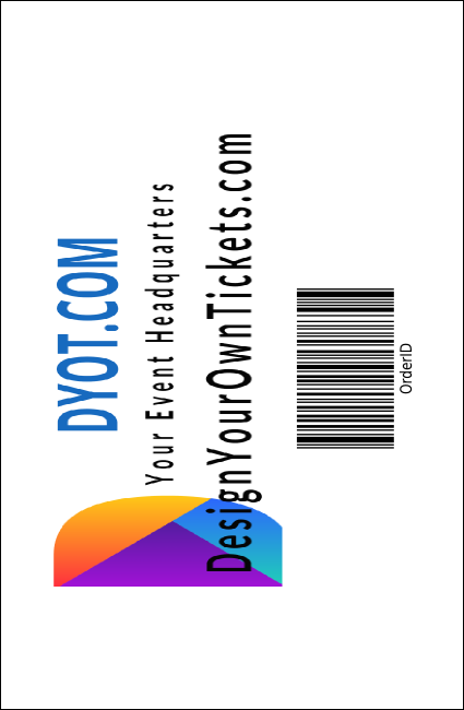 Golf Water Hazard Drink Ticket Product Back